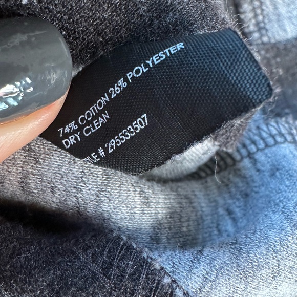 Club Monaco Gray Colorblock Long Sleeve Sheath Dress - Picture 6 of 7